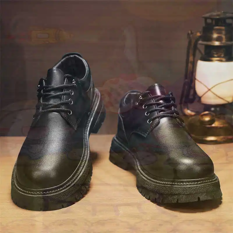 Dark Natural Leather Fashion Trainers Tennis Men's Sneakers Fashion Men's Shoes Quality Sneakers Sport Low Prices Health view 5