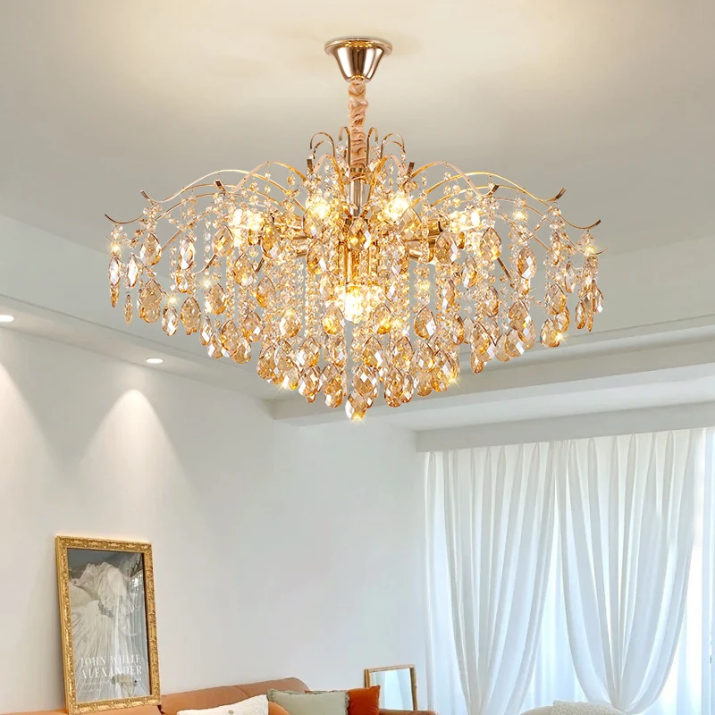 Modern Luxury Crystal LED Lights Ceiling Chandelier For Living Room Bedroom Ceiling pendant lamp Home Decoration  AC85-260V