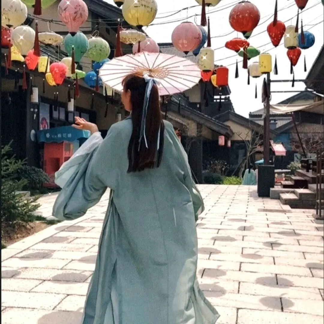 ‌ Abito Hanfu originale Wei-Jin - Gonna da fata fluente a maniche larghe da donna Costume cinese antico Hanfu tradizionale