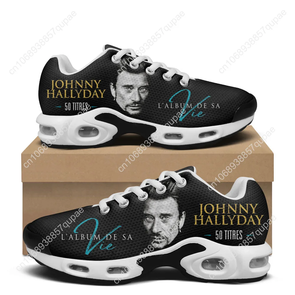 Johnny Hallyday Pop Rock Singer Air Cushion Sneakers Mens Womens Hiking Running Shoes Mountain Climbing Shoes Custom Shoes