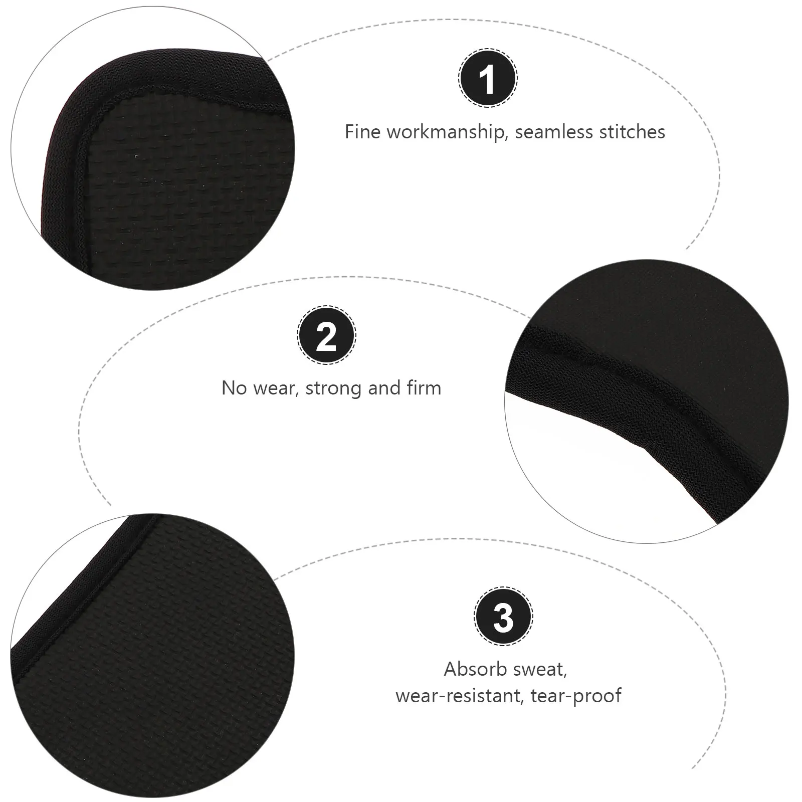 

1 Pair Seamless Gym Hand Pads Sweatproof Wearable Fitness Grips For Weight Lifting Workout Callus Protection