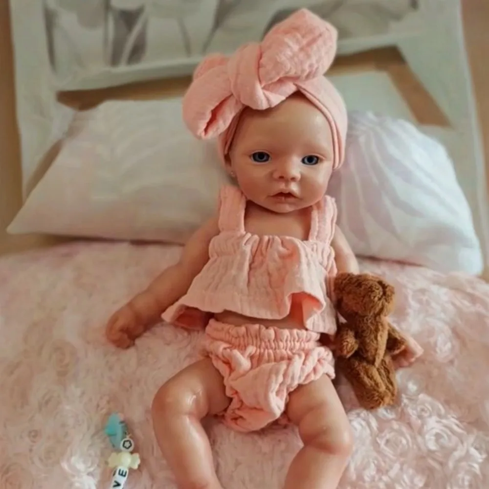 

Dorable 10-Inch Solid Silicone Girl Reborn Doll, Handmade for Children's Special Days Cute Baby