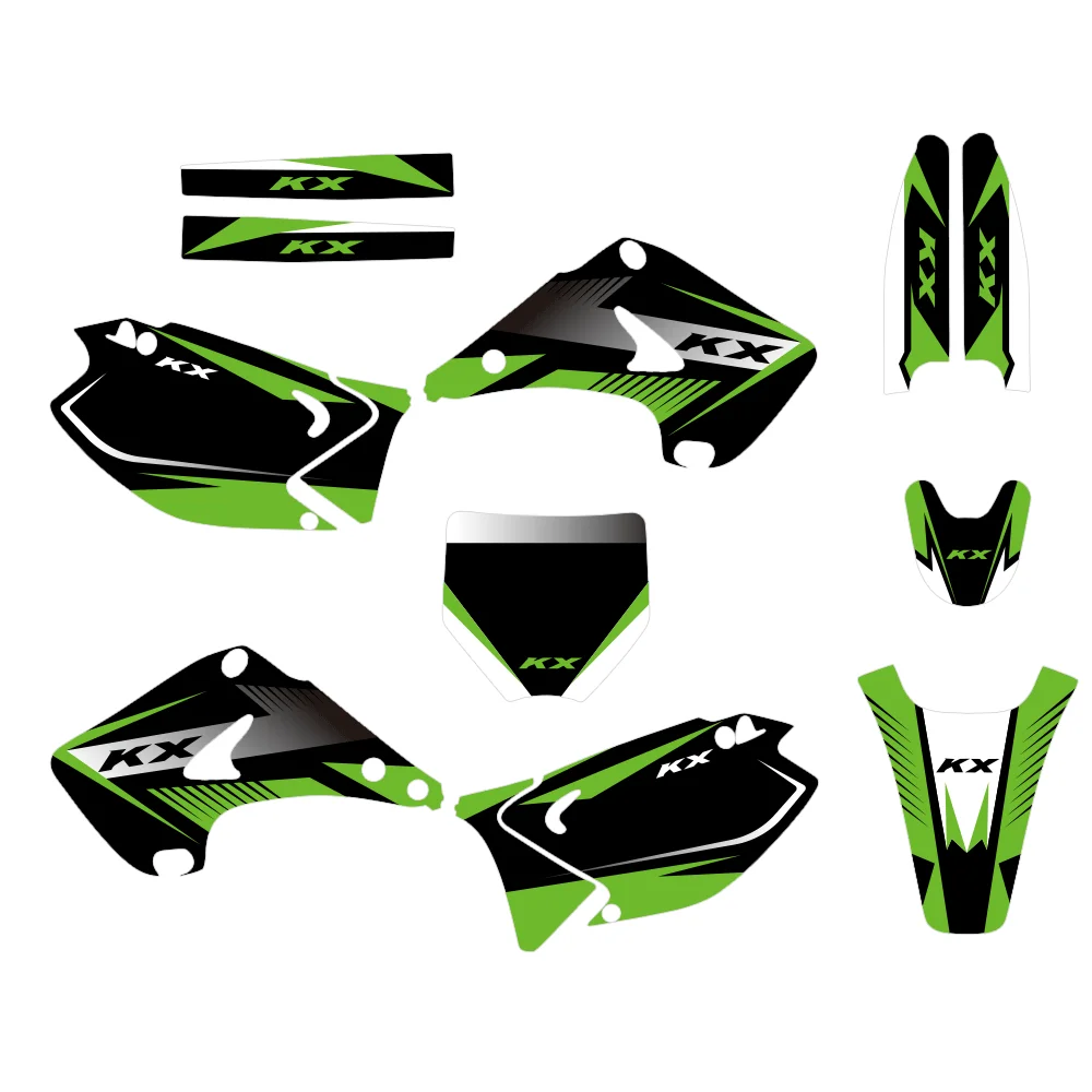 Protective Decal Film Full Set for Kawasaki KX125 KX250 2003-2012 Off-Road Motorcycle High Quality Scratch-Resistant Sticker