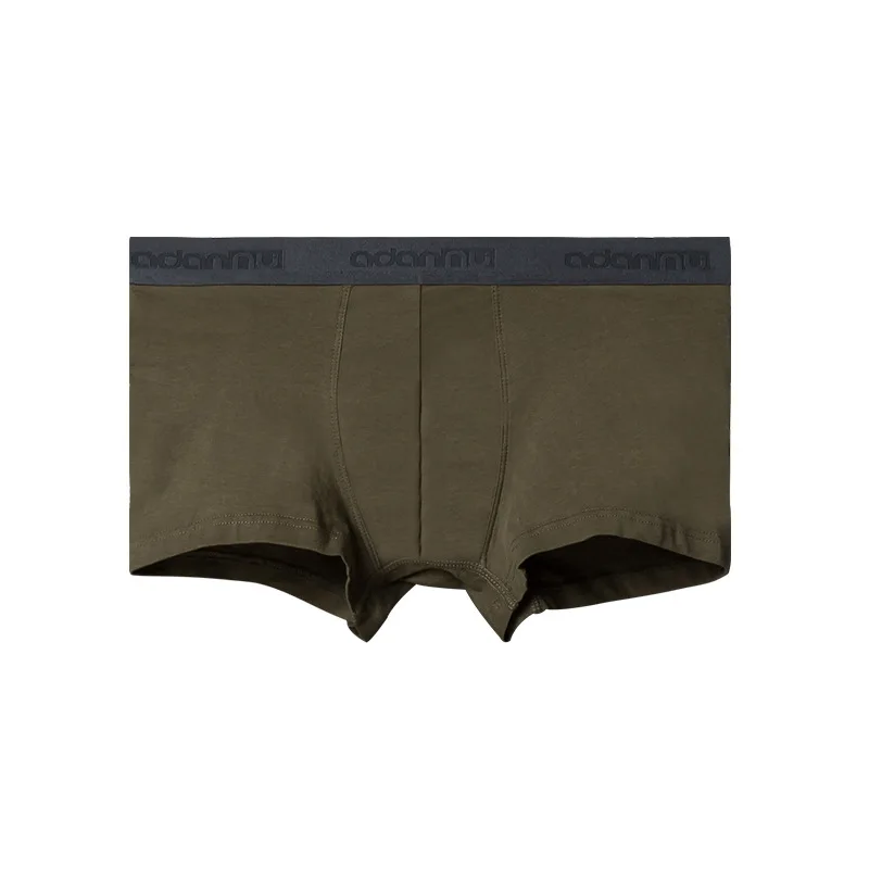 Solid color, men's underwear comfortable U convex mid-waist cotton boxers loose breathable boxers men AD304