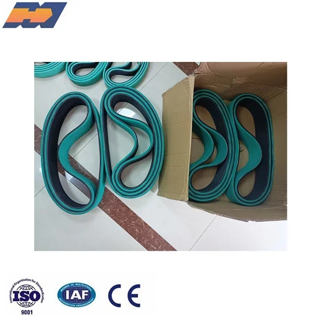 Plastic Traction belt Rubber track for V-belt bonded slotted tractor