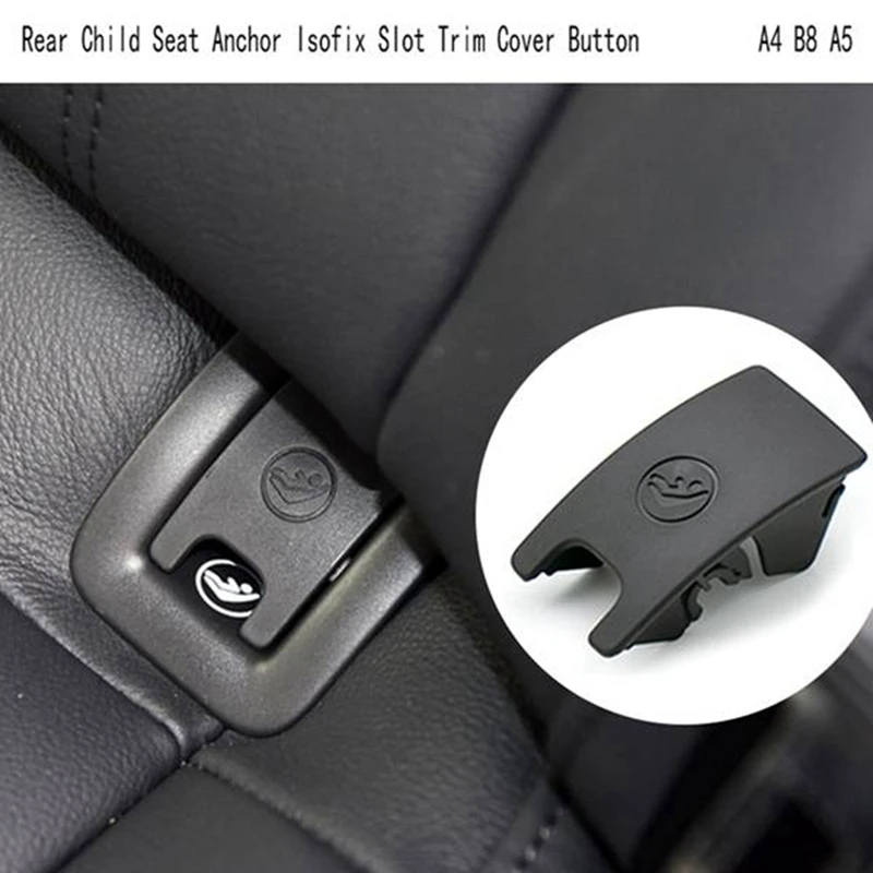 2 Pcs Isofix Slot Trim Cover Car Seat Anchor Cover Button For AUDI A4 B8 A5 8T0887187