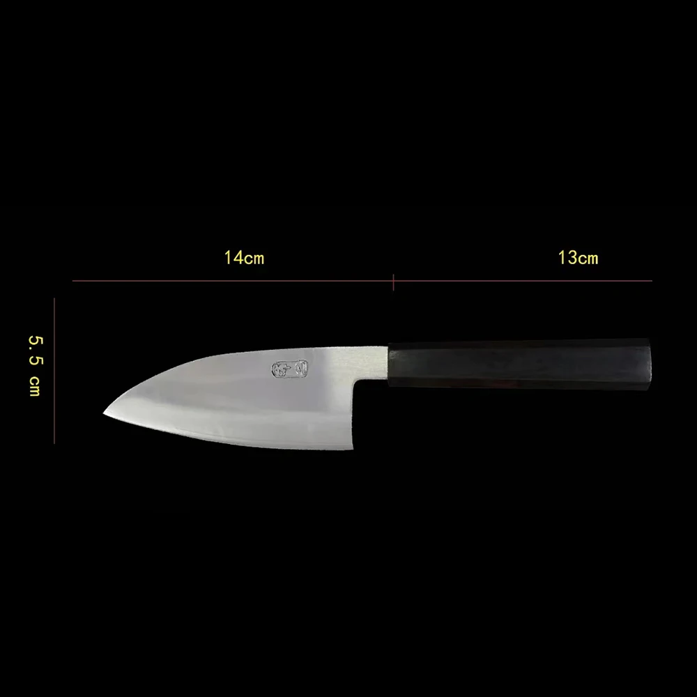 5.5 Inch Deba Knife 3 Layer BG42 Aviation Special Steel Double-edged Blade Chef Cleaver Slicing Handmade Longquan Kitchen Knives