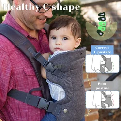 Newborn Facing Kangaroo Sling Wrap Baby Carrier Strap Wielofunkcyjny, rozkładany i nadający się do prania w pralce regulowany pasek dla niemowląt