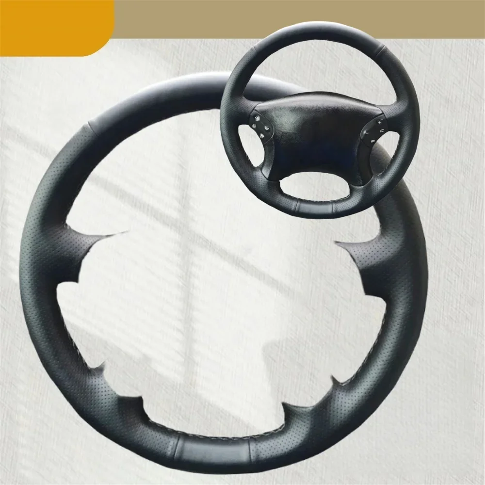 Car Steering Wheel Cover For Mercedes Benz W203 C-Class 2001-2007 Anti Slip Artificial Leather Car Accessories Steering Wrap