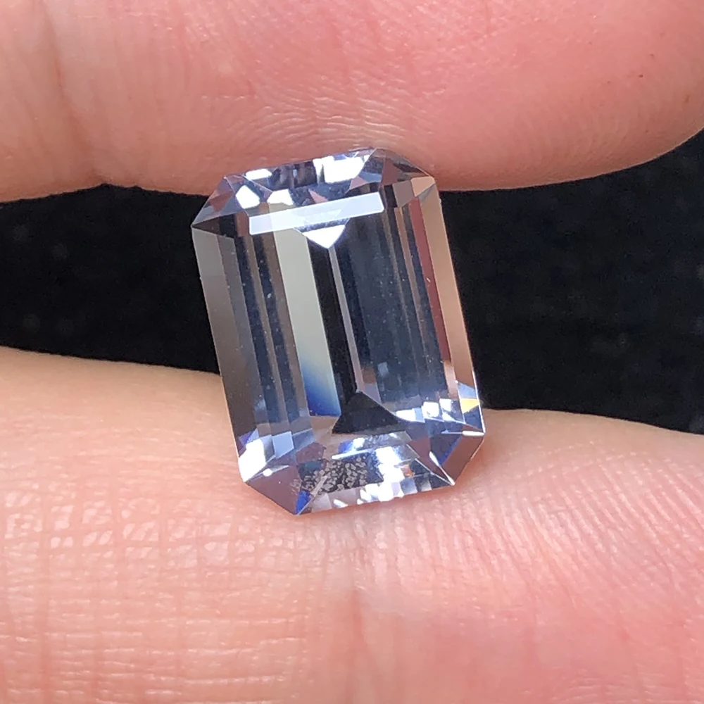 Natural Sea Blue Treasure Bare Stone 7.69ct Small Octagonal Emerald Cut for Ring, Pendant, and Chestpin Setting Worth Collecting