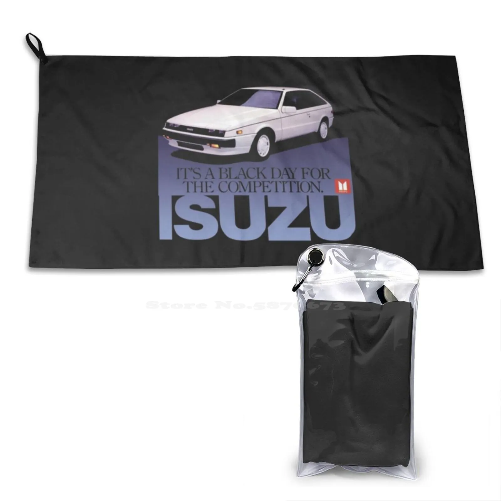 Isuzu Piazza Gym Outdoor Sports Fitness Towel Bath Washcloth Isuzu Piazza Coupe Sports Compact Japanese Cars Classic Retro