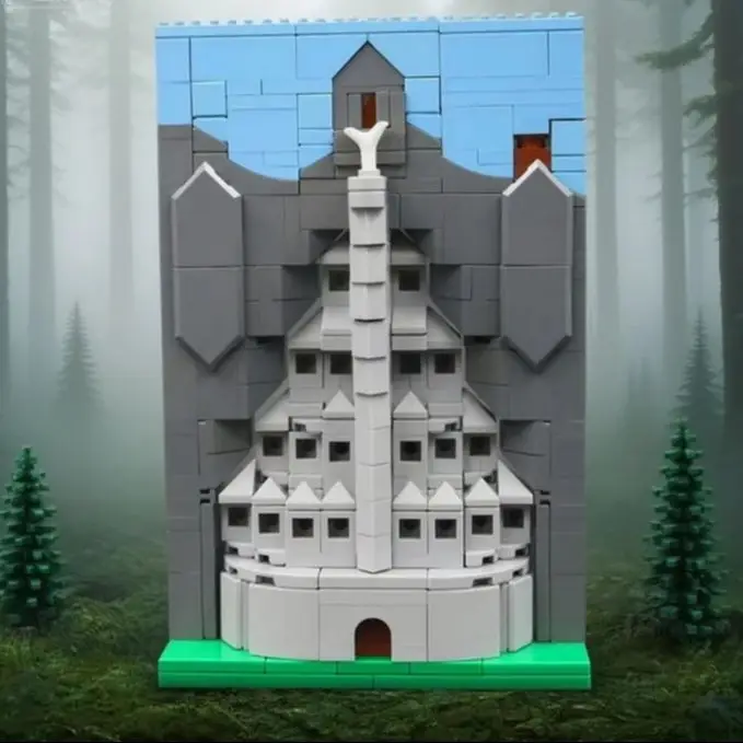 

1966PCS MOC Medieval City Street View Architecture Modular Model Kit Remake Forester River Fortress Building Blocks Gift for Kid