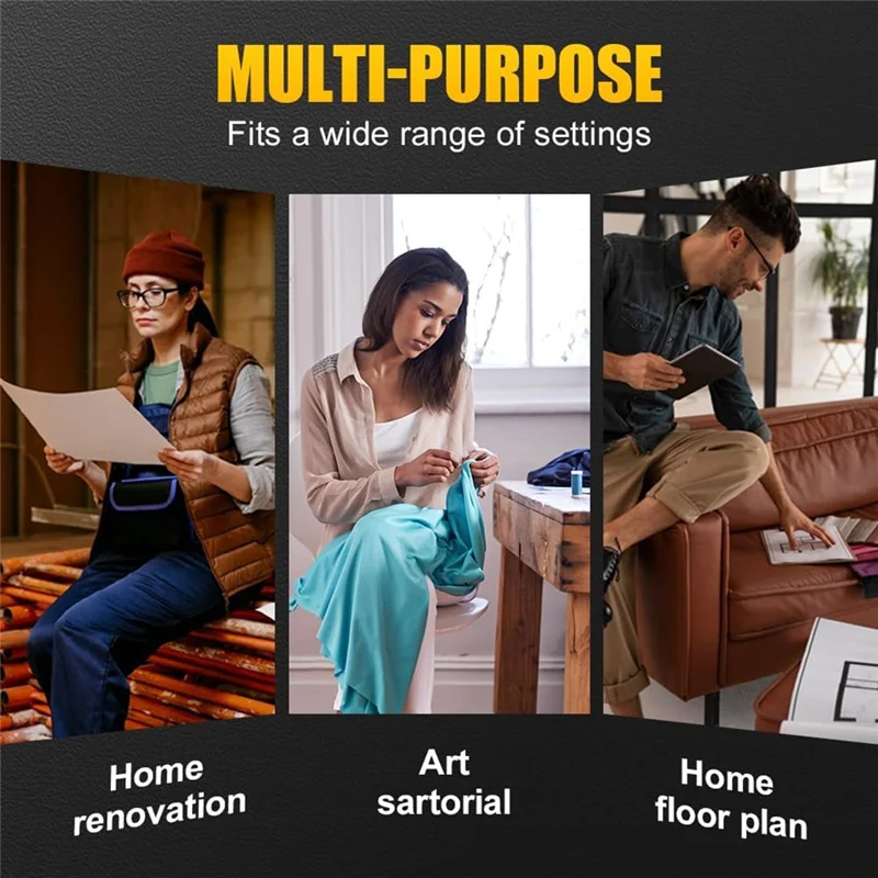 شريط قياس من الفولاذ المقاوم للصدأ ABLK بطول 16/25 قدم مضاد للصدأ، مغناطيسية قوية على القاع، تصميم مجوف، محمول