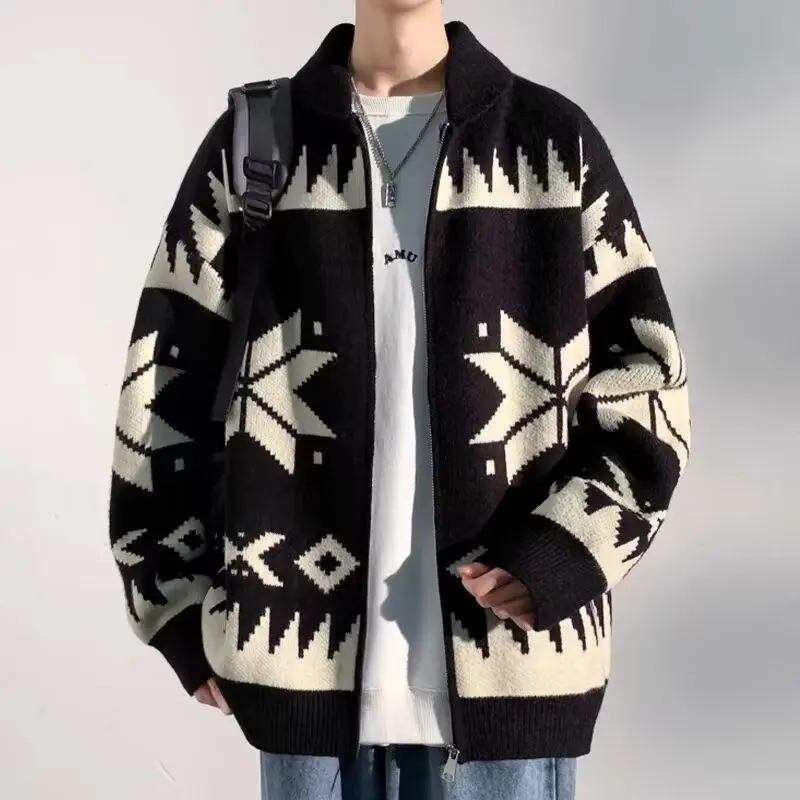 

Повседневный вязаный кардиган Jaet, мужская верхняя одежда средней длины, мягкое полиэфирное волокно, зимний сезон, модный корейский сле