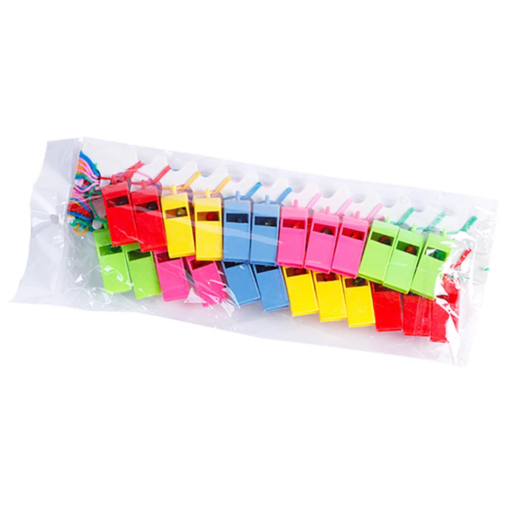 24 Pcs Whistle Soccer Toy Outdoor Playset Hanging Pendant Plastic Cheering Sports Travel