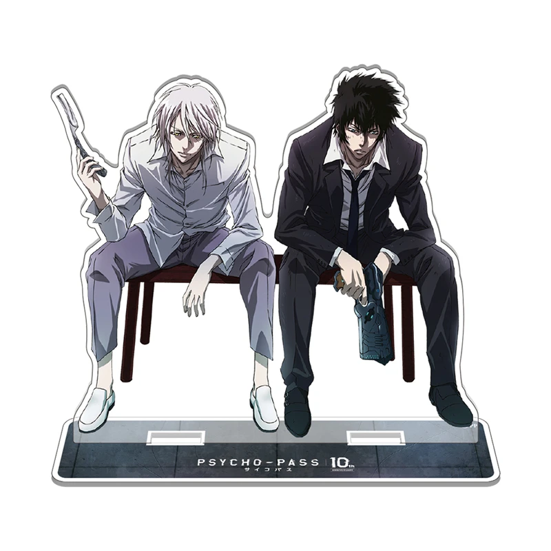 Shinya Kougami Akane Tsunemori Figure Standing Desktop Collection Ornaments Psycho-pass 3 Anime Keychain Acrylic Stand