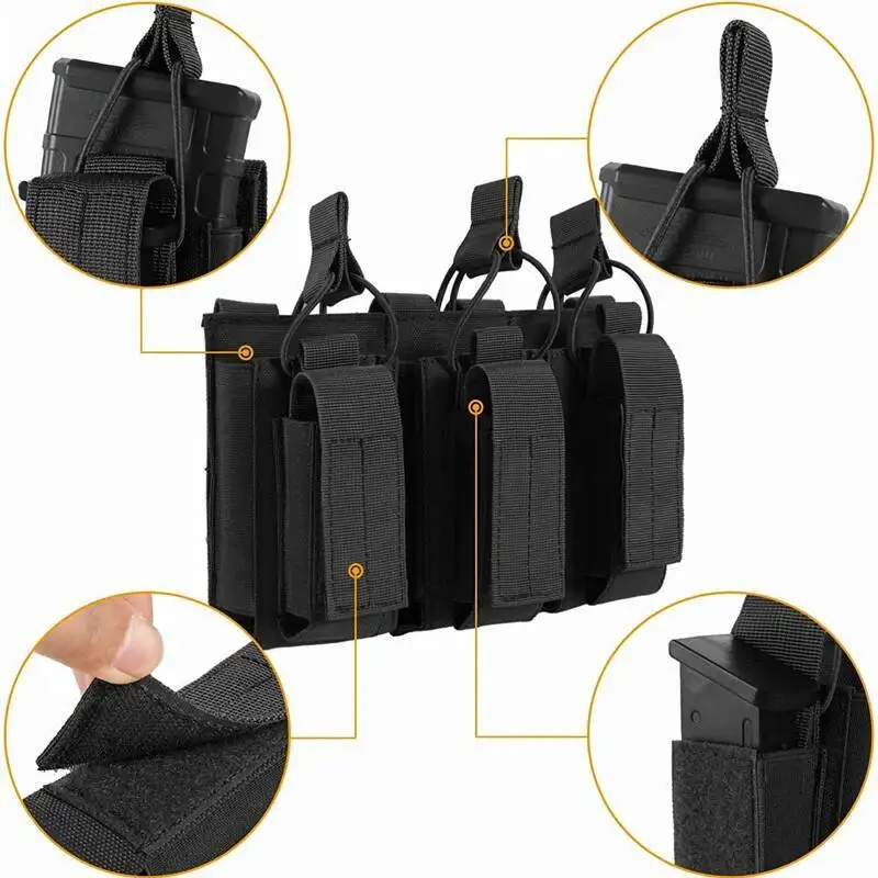 التكتيكية مجلة الحقيبة مسدس MAG حامل 5.56 مولي مزدوجة المكدس مطاطا صدمة الحبل الاحتفاظ الصيد الملحقات