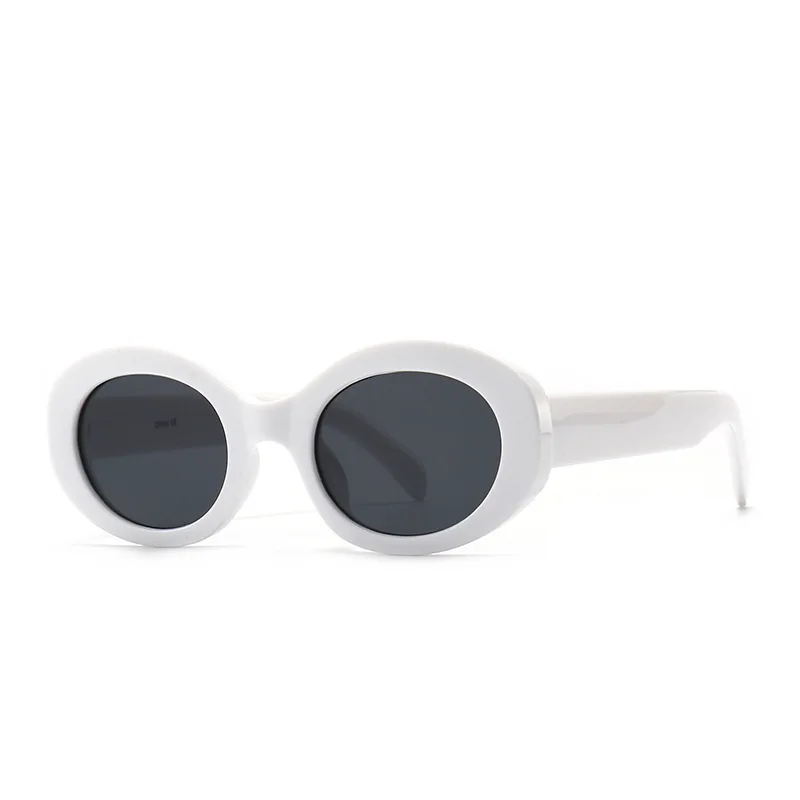 

Designer Vintage Sunglasses Women - Small Oval Black Shades Luxury Brand Classic UV400 Sun Glasses