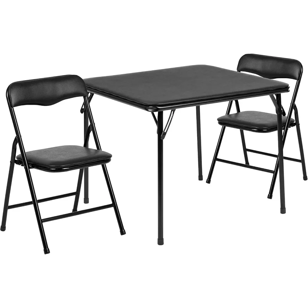 Kinder 3-teiliger klappbarer quadratischer Tisch und Stühle für Kindertag stätten und Klassen zimmer, Kinder aktivität tisch und Stuhlset