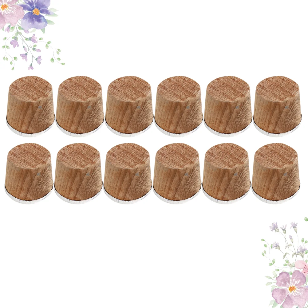 10PCS Wooden Bottle Cork Plug Safe Vacuum Flask Stopper Lid Replacement Kettle Parts Household Supplies (Size S, Normal Style)