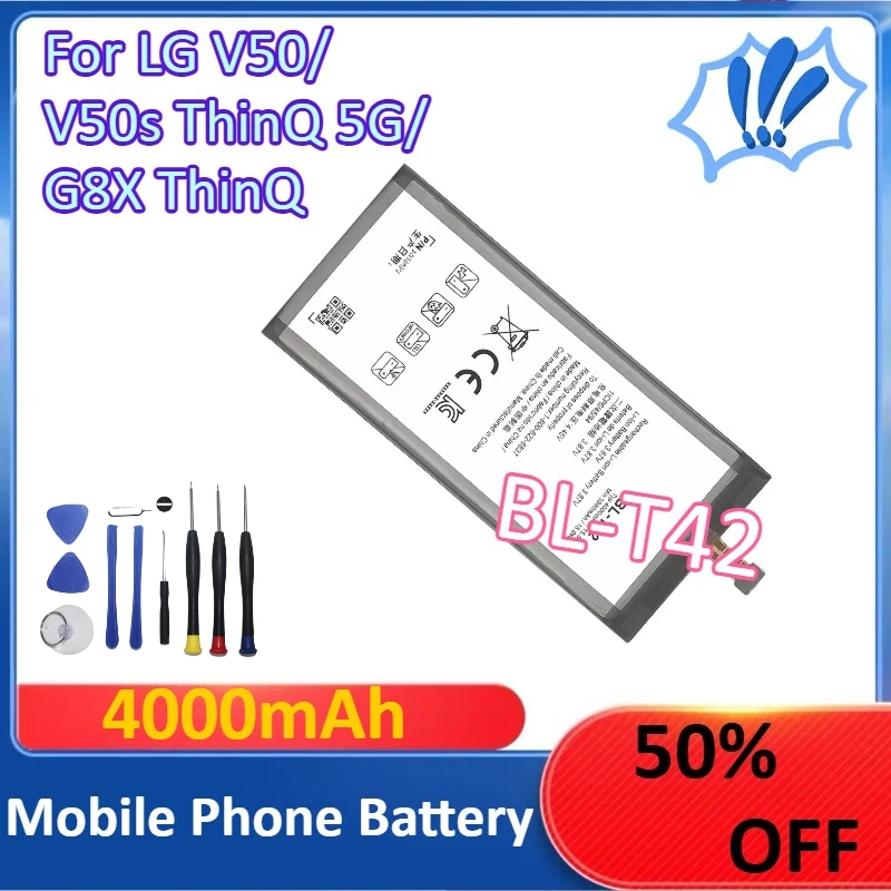 

BL-T42 4000mAh For LG V50/V50s ThinQ 5G/G8X ThinQ Mobile Phone Battery +Tools