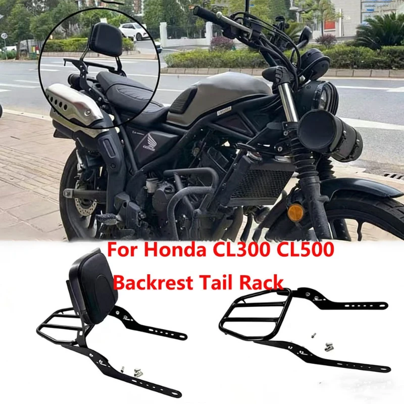 

Для мотоциклов Honda CL300 CL500 2023-2024: Съемная спинка для пассажира, задний багажник, грузовая полка, аксессуары