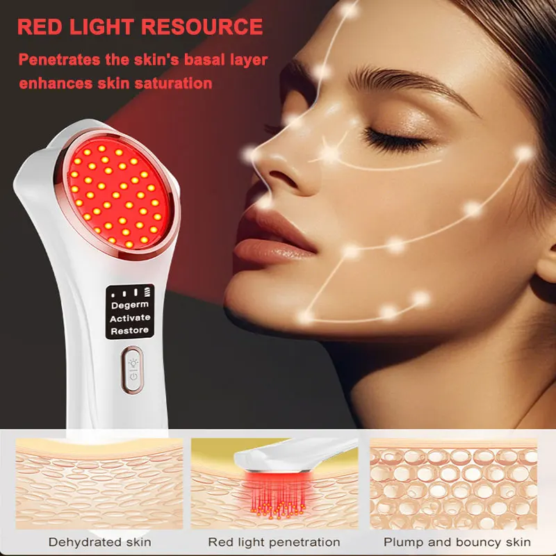 Multifunctional Facial Lifting Device Skin Care SPA Face Skin Rejuvenation Acne Eliminating Beauty Instrument Red/Blue Light