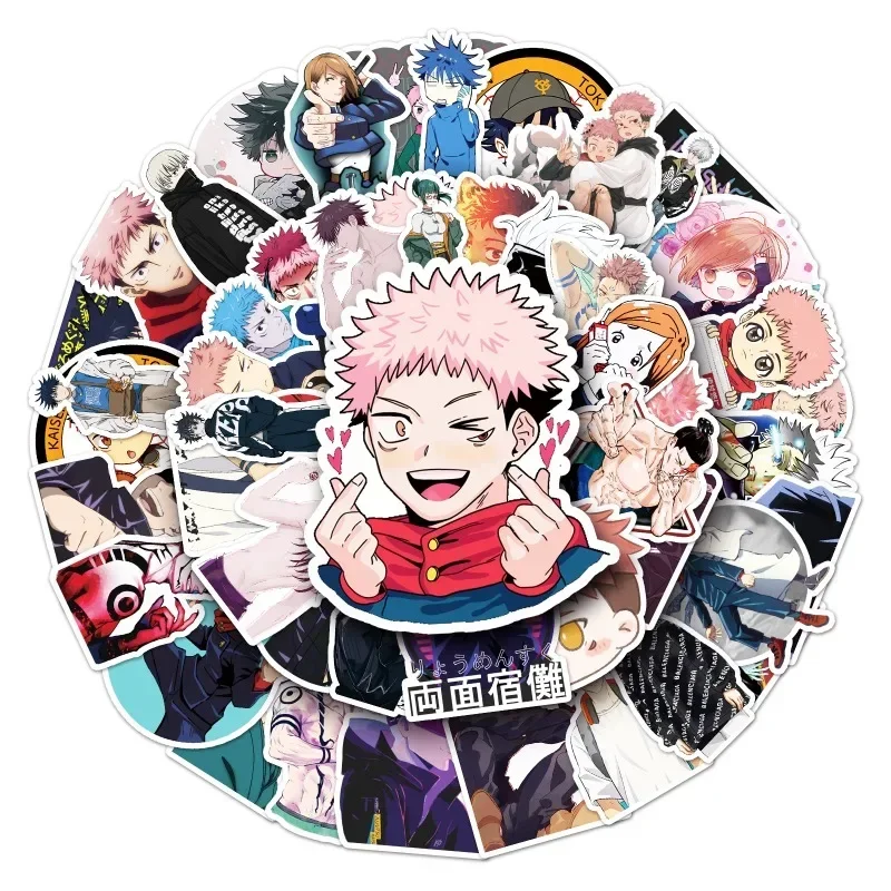 50 sztuk Jujutsu Kaisen naklejki Gojo Satoru DIY Anime Graffiti naklejki bagaż telefon Laptop butelka dekoracja albumu do scrapbookingu zabawki dla dzieci