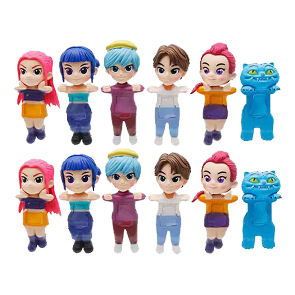 2026 Hot Anime KPop Devil Hunter Doll Vinyl Toy Rumi Mira Zoi Character Blind Box Figurine Doll Mini Decor Model Toys Girl Gifts