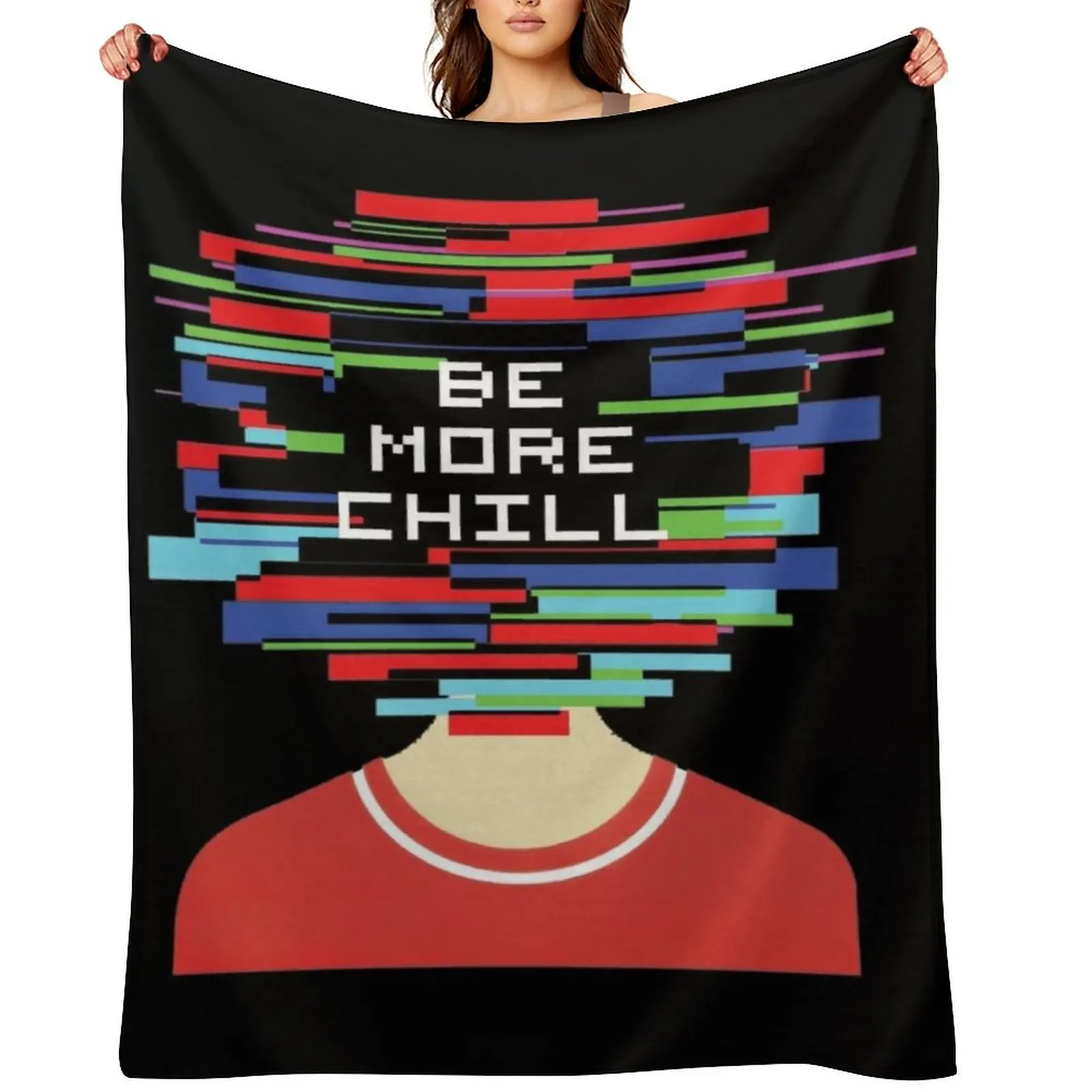 

Be More Chill- Official Recording Throw Blanket Hairy Beach Extra Large Throw Luxury Throw Blankets