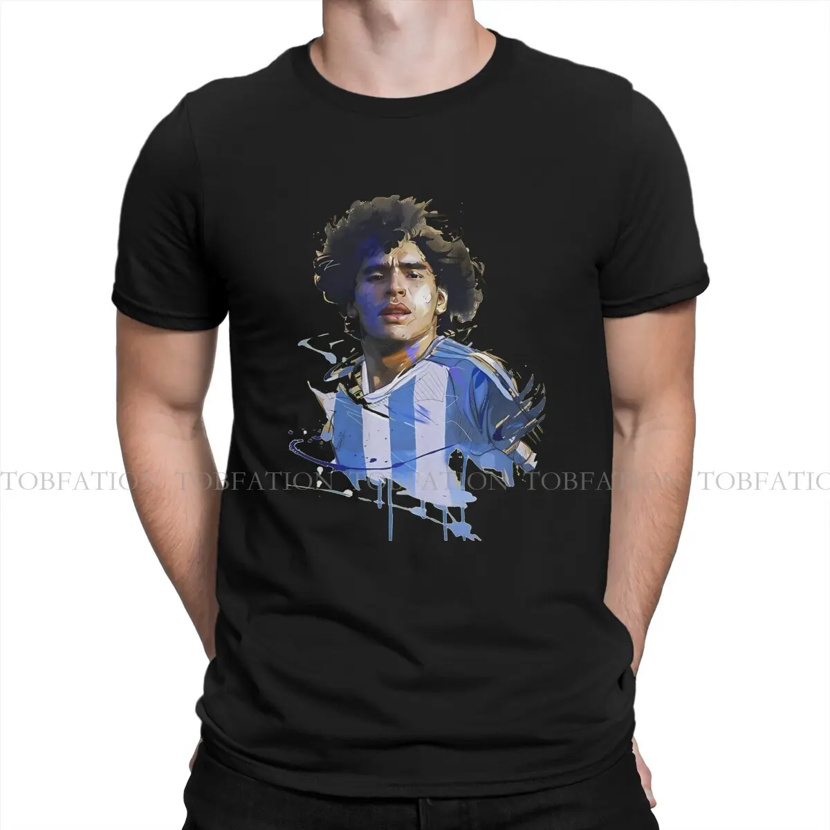 Maradona 100% Cotton TShirts The King Print Homme T Shirt New Trend Tops