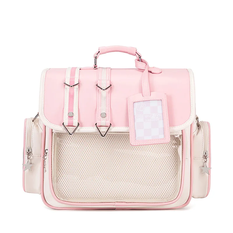 

Japanese JK Ita Bag Women Kawaii School Bag Large Capacity PU Backpack Crossbody Tote Anime Uniform Pain Bag