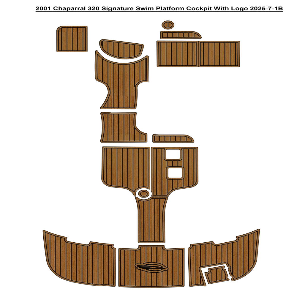 

2001 Chaparral 320 Signature Swim Platform Cockpit Boat EVA Foam Teak Floor Pad SeaDek MarineMat Gatorstep Style SelfAdhesive ZY