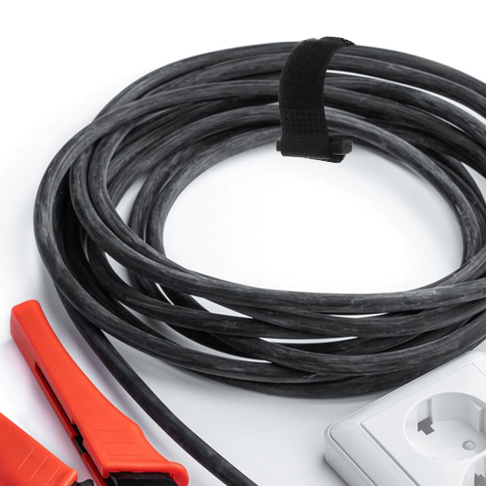 

50Pcs Hook and Loop Fastener Straps Reusable Adjustable Nylon Cable Ties Cord Organizer for Appliance and Office Cable