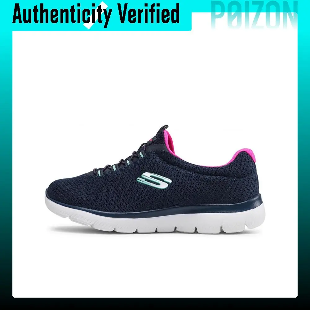 Skechers Summits Louvin Mesh Cushioning Low top Casual Shoes Women's Marine Blue 12980-NVHP