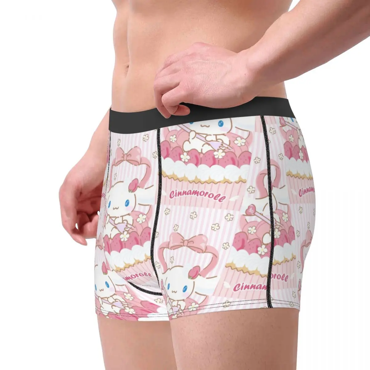 Custom Fashion Cinnamoroll Sanrio Cartoon Boxers Shorts Panties Male Underpants Stretch Xina Cinnamon Dog Briefs Underwear