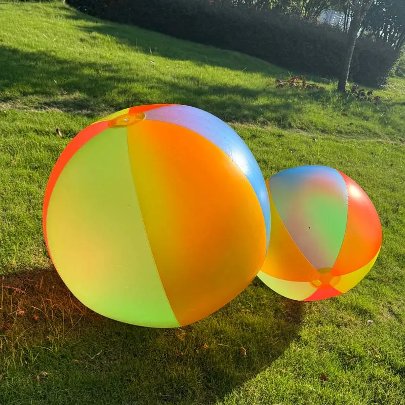 Super big 60-100cm PVC inflatable ball kid child air beach ball swimming pool outdoor giant roll ball toy sport water play