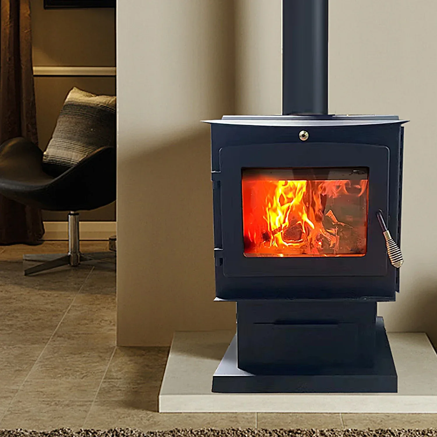 

1550-sq Ft Heating Area Firewood And Fire Logs Stove Room Wood Burner Heater Wood Burning Stove Indoor Cast Iron Wood Stove