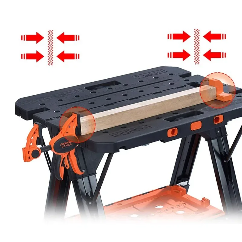 Portable Woodworking Folding Worktable Multifunctional Mobile Small Household Woodworking Worktable Push Saw Table Accessories