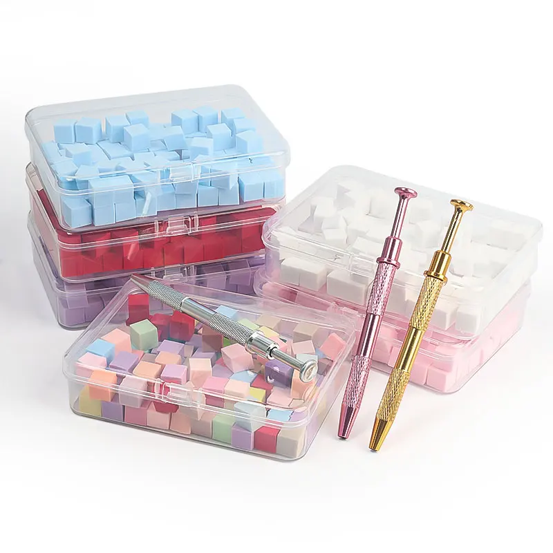 1/100/101 Pcs Square Nail Art Sponge Set Gradient Nail Brushes Gel Polish DIY Design Nail Sponge Grab Pen Manicure Supplies Tool
