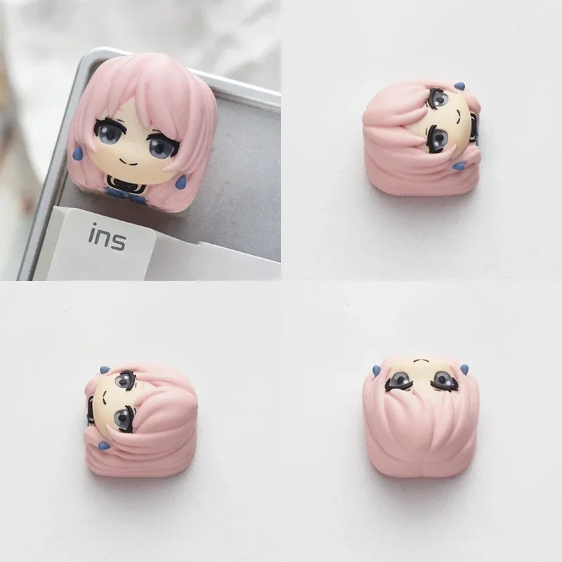 MYGO Anime Key Caps 3D Resin Keyboard Caps Custom Anon Chihaya Artisan Keycaps for Mechanical Keyboard Accessories Rana Kaname