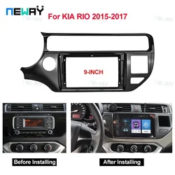 Car Radio Fascia For Kia Rio 2015-2017 DVD Stereo Frame Plate Adapter Mounting Dash Installation Bezel