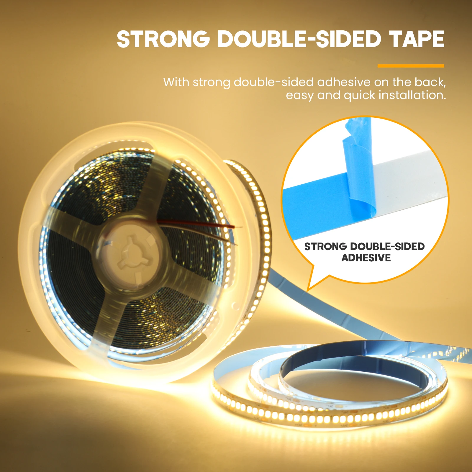 10M/Roll DC 24V LED Strip 240Leds/M SMD 2835 Warm/Natural White 3000K 4000K 6000K Flexible Ribbon Tape Rope Light For Home Decor