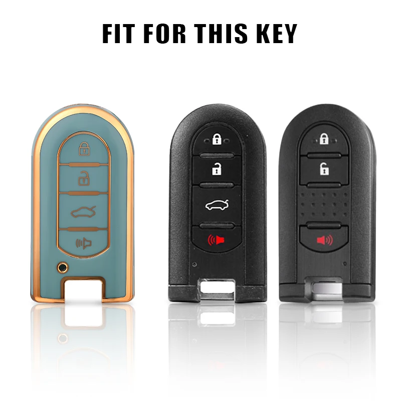 Fashion Soft TPU Car Key Case Cover Shell for Toyota Perodua Malaysia Car key Protector fob 4 buttons Accessories