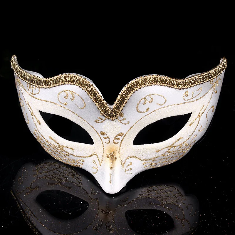 Masquerade Halloween Coloured Drawing Sexy Eye Half Face Mask for Women Men Fancy Dress Carnival Costume Cosplay Party Supplies