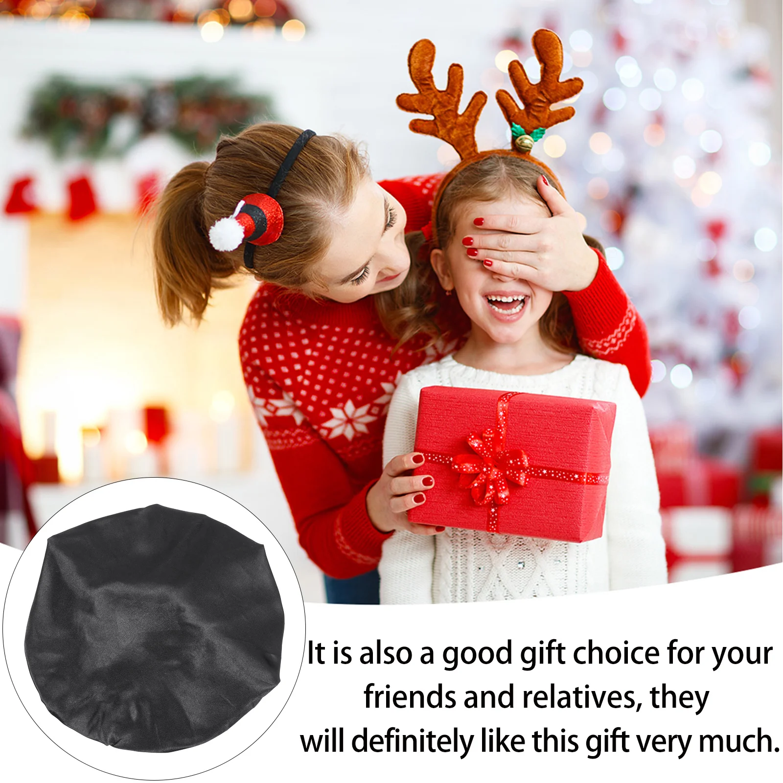 

High Elasticity Sleep Cap Wide Side Stretchable Night Head Cover For Women Girls Curly Hair Protective Sleeping Hat Durable Soft