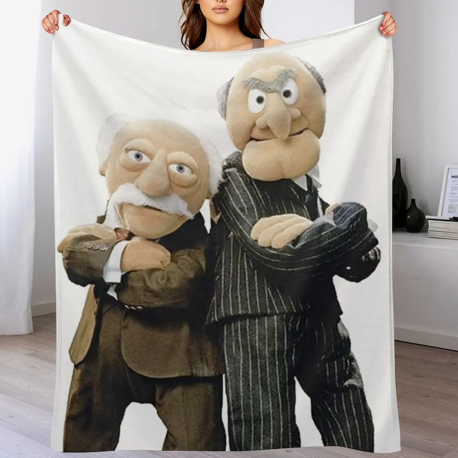 

Statler and Waldorf Throw Blanket Soft decorative Blankets Sofas Of Decoration Hair Blankets