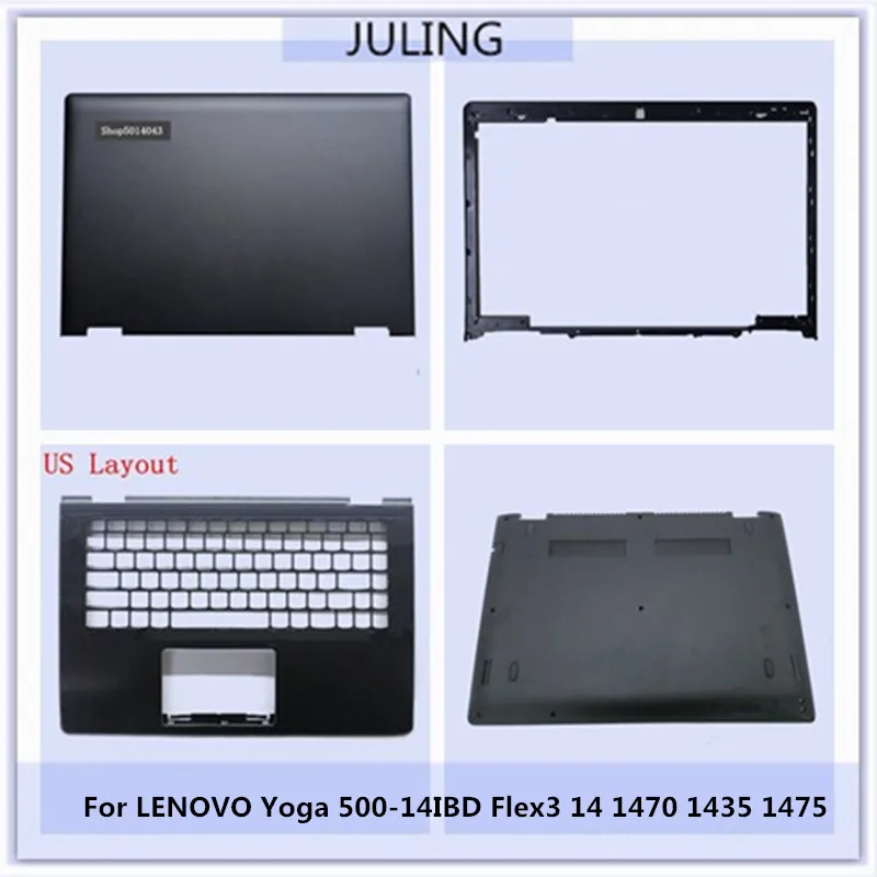 Imagem -01 - Original Substituir Laptop Tampa Traseira Superior Moldura Frontal Palmrest Caixa Inferior para Lenovo Flex 314 3-1470 Yoga 500-14ibd 500-14isk original substituir laptop tampa traseira superior moldura frontal palmrest caixa inferior para lenovo flex 314 3 1470 yoga 500 14ibd 500 14isk 01