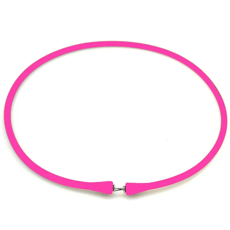 Wholesale Magenta Rubber Silicone Band for DIY Custom Necklace