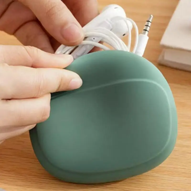 Custodia per auricolari in silicone Custodia multifunzionale per cavo dati Cavi per cuffie Tappi per le orecchie Custodia protettiva portatile